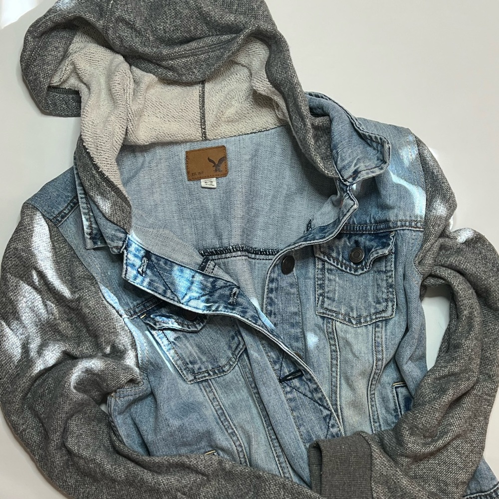 American Eagle Denim Sweater Jacket